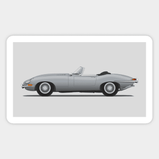 Jaguar E Type Roadster Mist Grey Magnet